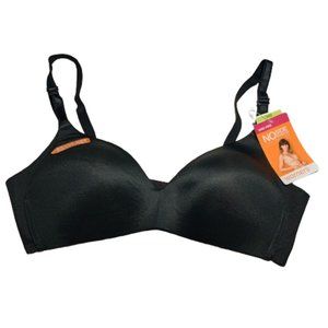 Warner's Women's No Side Effects Wire-Free Bra 1056 Black Size 34B